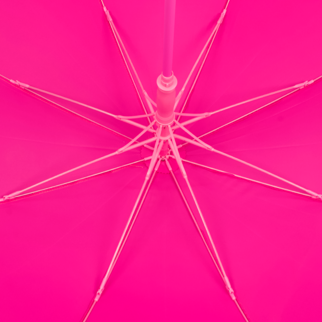 Pink straight umbrella