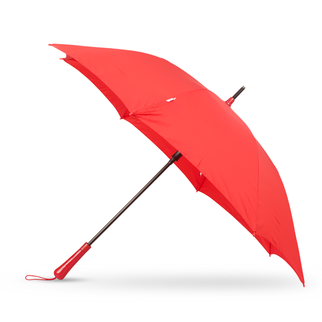 Red straight umbrellas