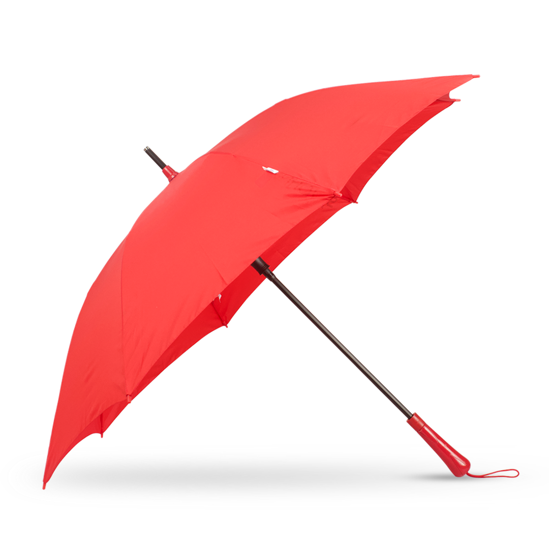 Red long umbrella
