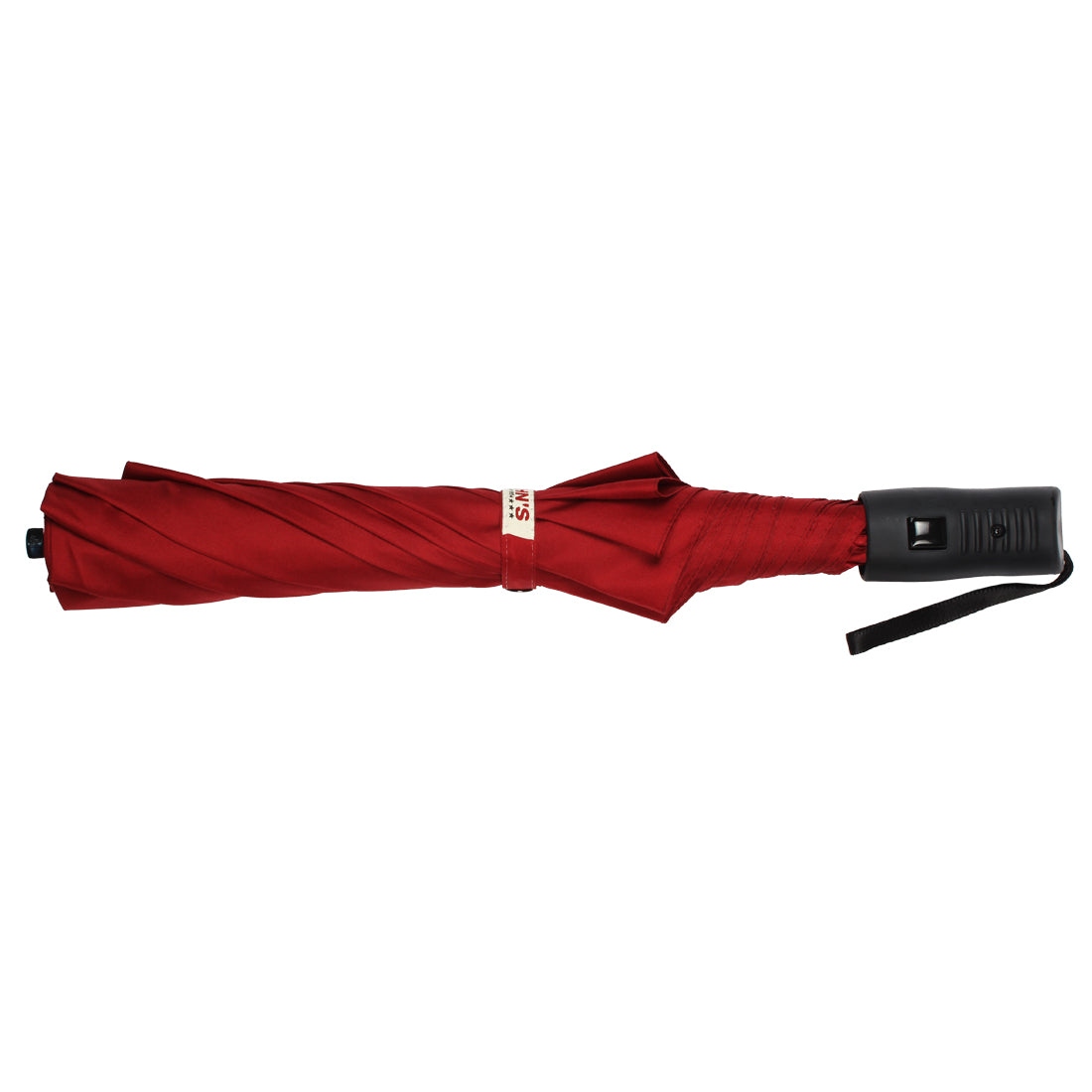 Red umbrellas two fold